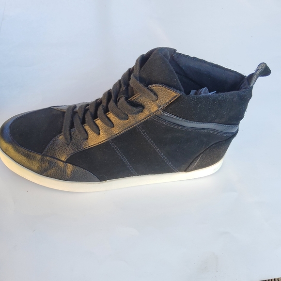 Splendid Lucille Suede & Leather Lace-up Ankle Bootie Mid Top Sneaker 10 Black - Picture 5 of 16